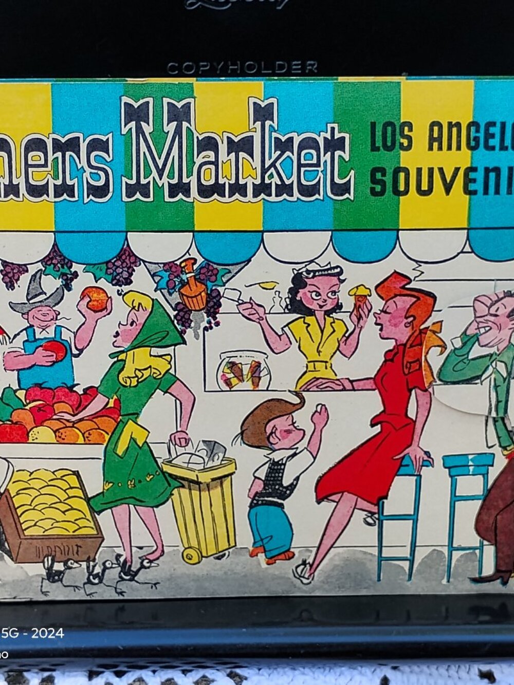 vtg Los Angeles Farmers Market souvenir bklt 1940s 50s illustrated lots photos